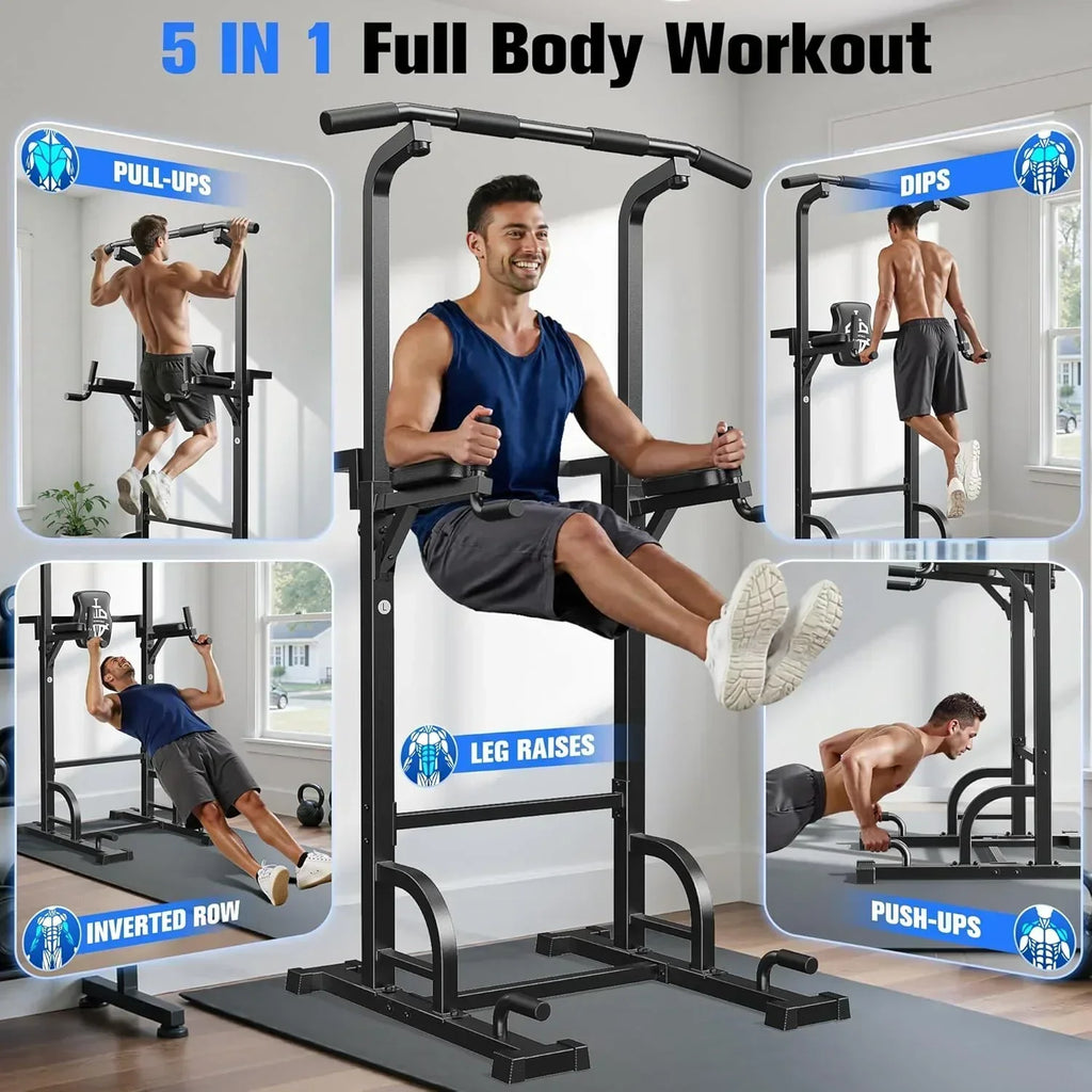 Sportsroyals Power Tower Pull Up Bar Station 450 lbs stable suspended immersion tilt station