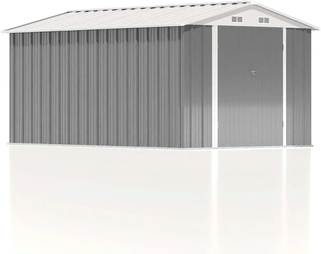 Patiowell 5x3 FT Outdoor Storage Shed Tool Shed with Sloping Roof and Lockable Door Metal Shed