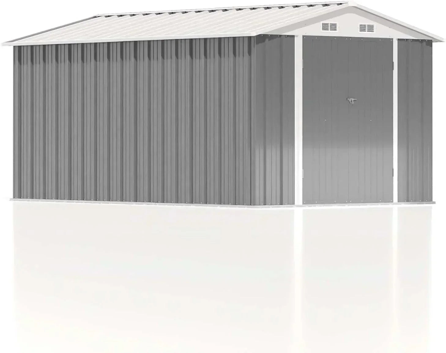 Patiowell 5x3 FT Outdoor Storage Shed Tool Shed with Sloping Roof and Lockable Door Metal Shed