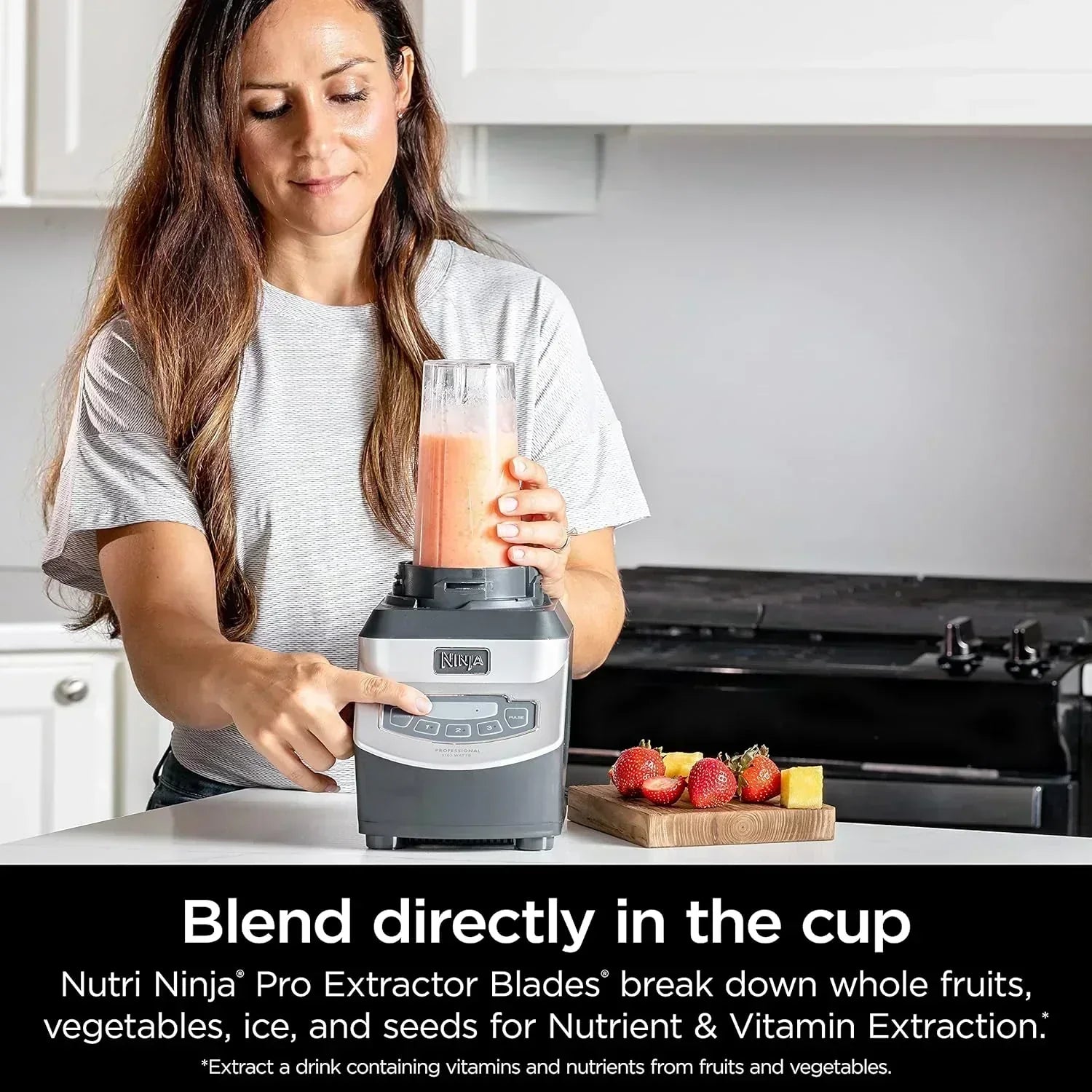 Ninja BL660 Professional Compact Smoothie and Food Processor Blender 1100W 3 Functions