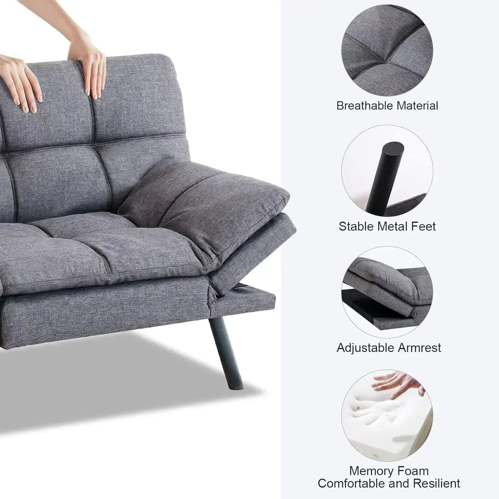 Futon Sofa Bed Memory Foam Sofa Bed Couch