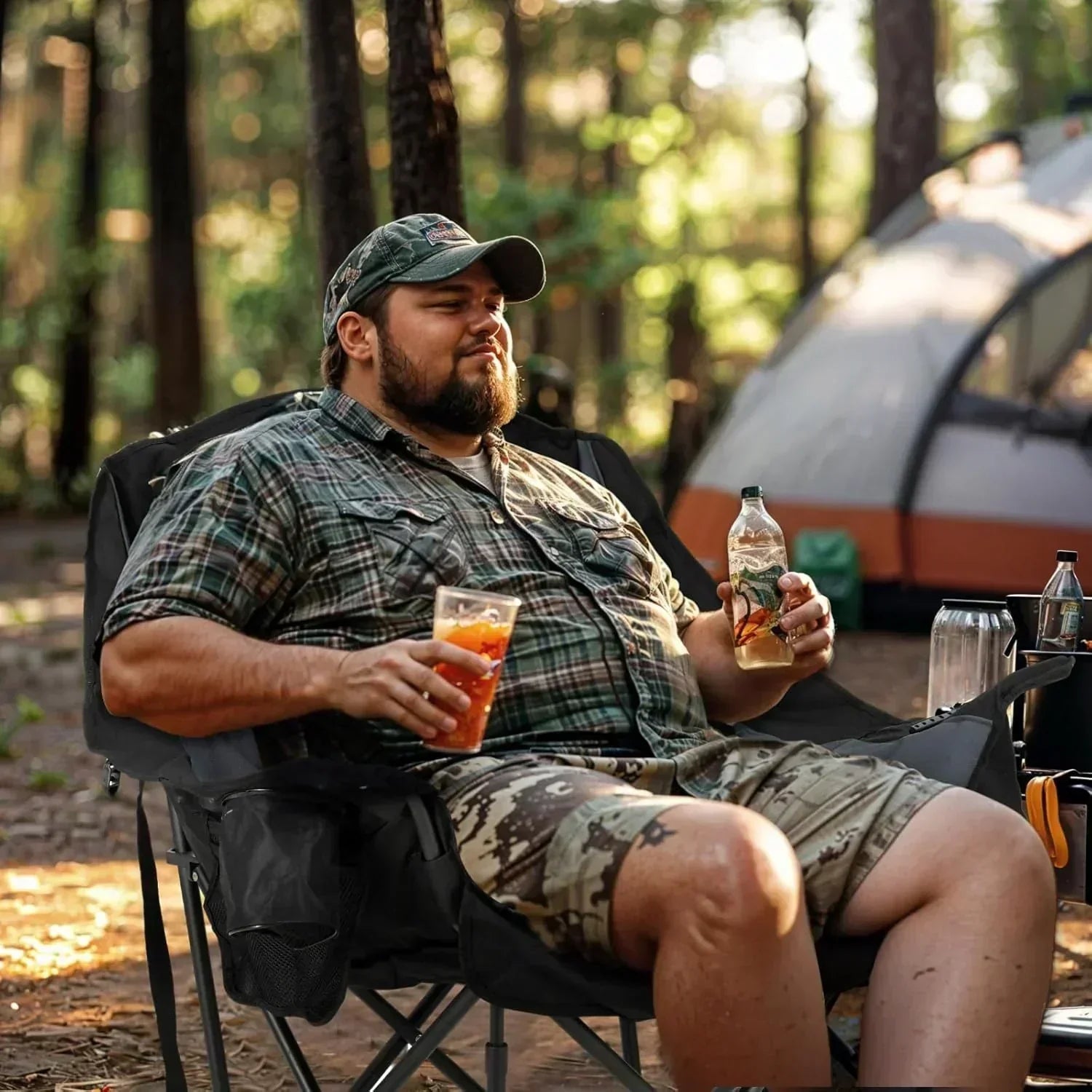 Extra Large Double Camping Chair 2 Person Comfortable Sofa Chair Adult Loveseat Lawn Chair