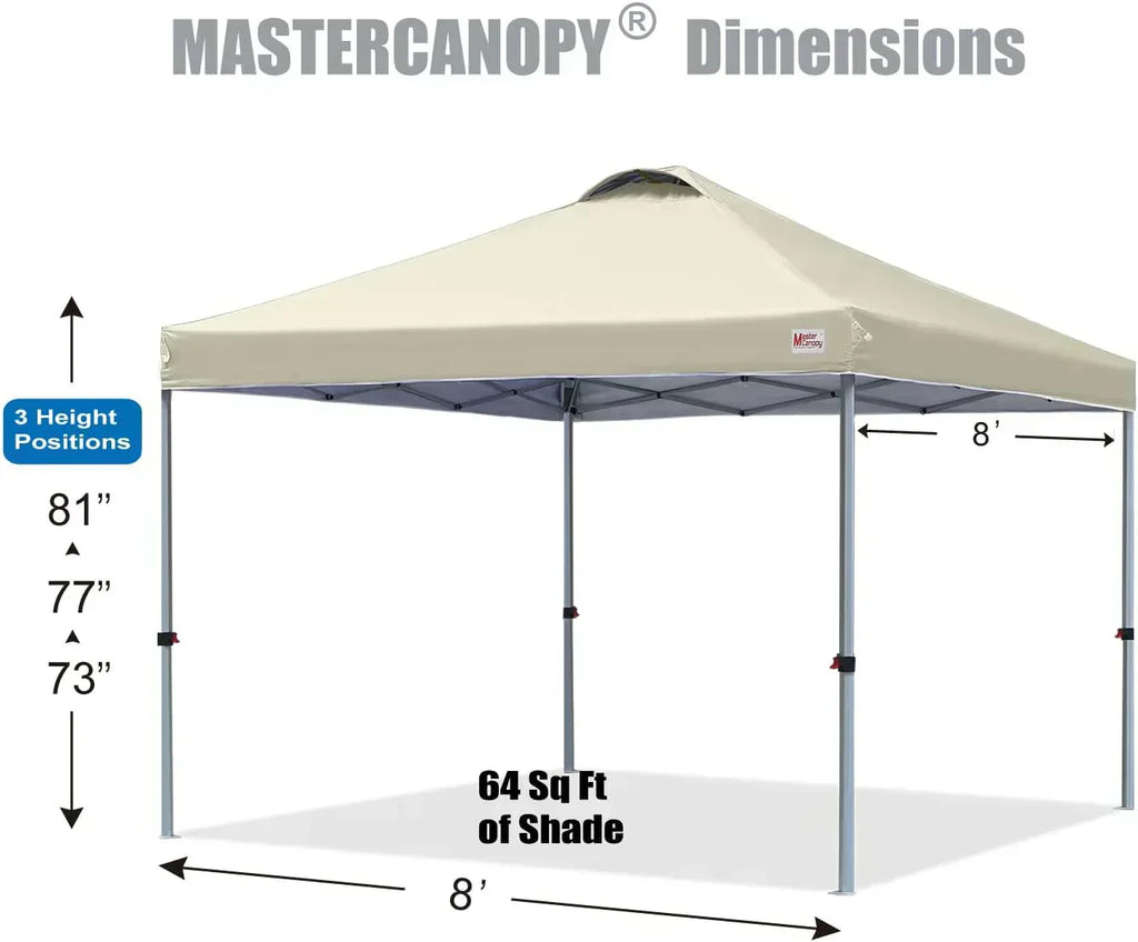 Durable Pop-up Canopy Tent with Roller Bag (10x10 Black)