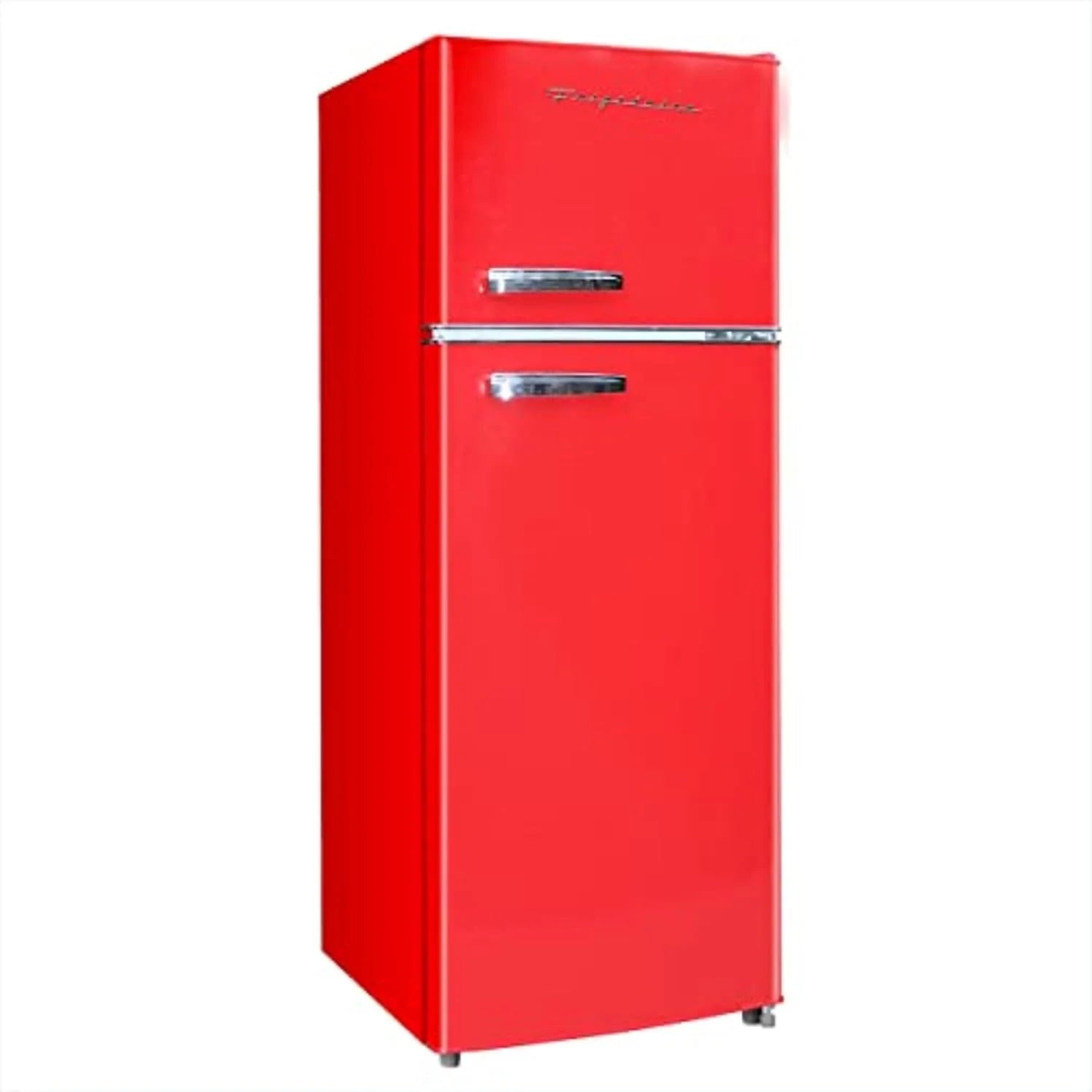 Frigidaire EFR753 2 Door Apartment Size Refrigerator with Freezer Retro Chrome Handle