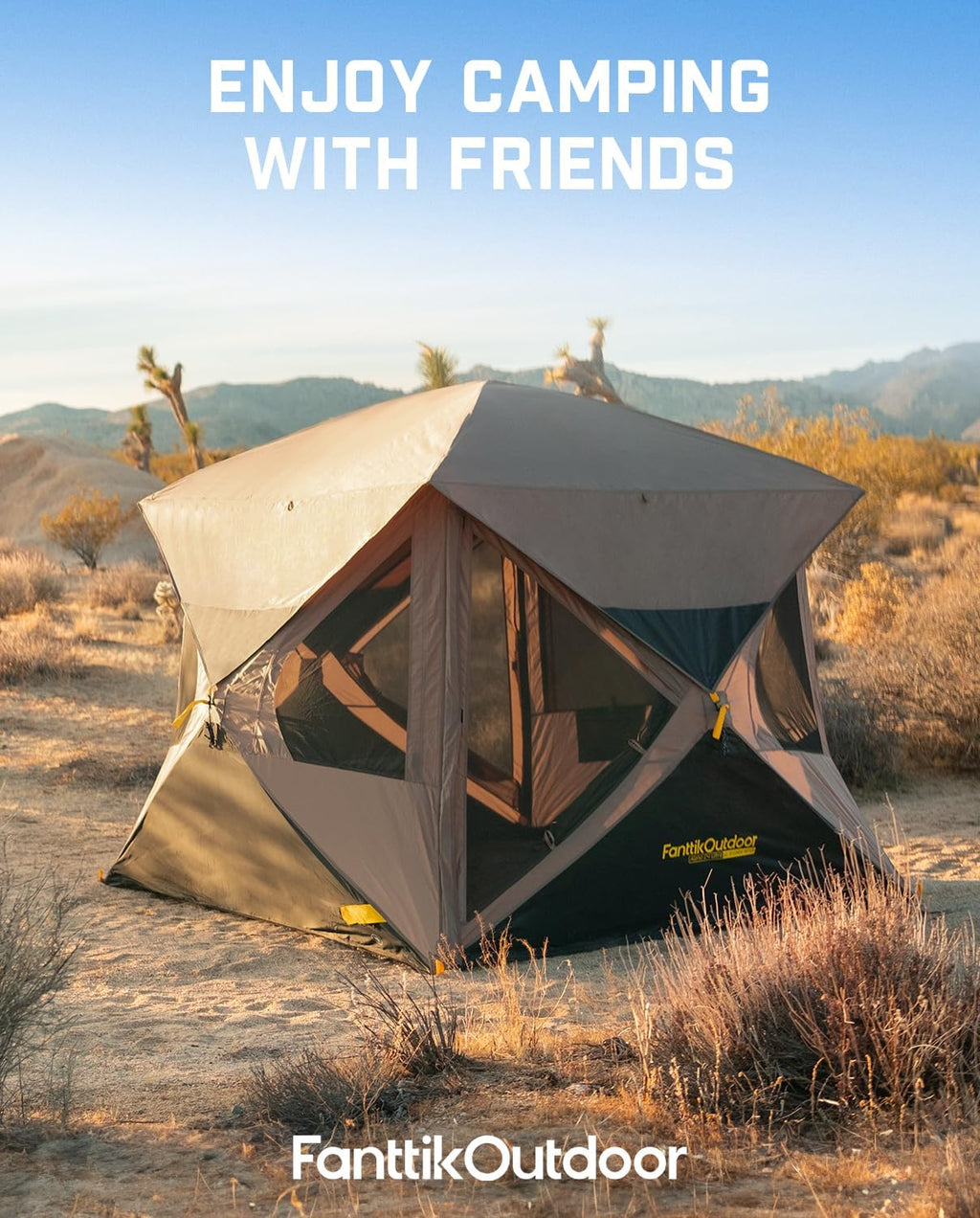 Super Camping Tent 4 Person Pop-up Instant Cabin Set Up Portable Center Tent
