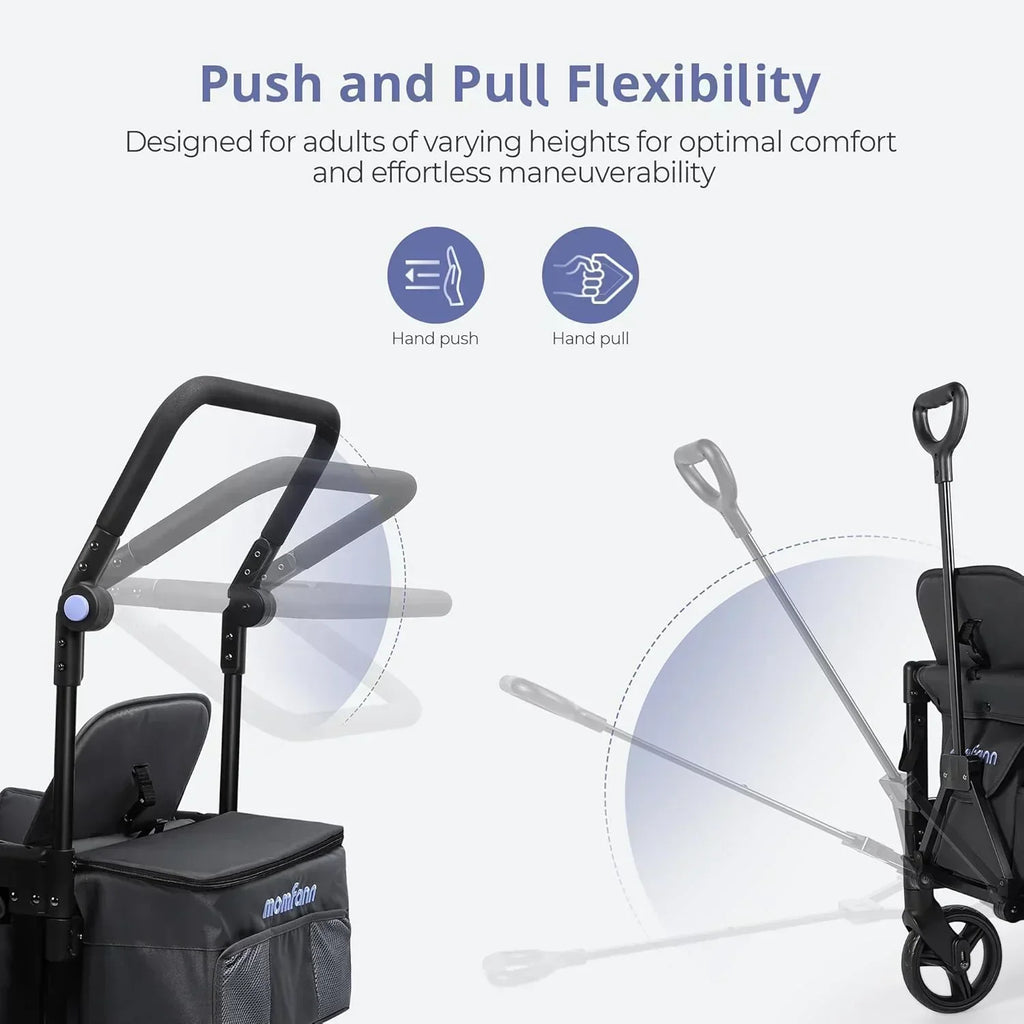 Stroller Wagon for Kids Wagon Stroller Toddlers 2 Seaters All-Terrain Baby Wagon Outdoor
