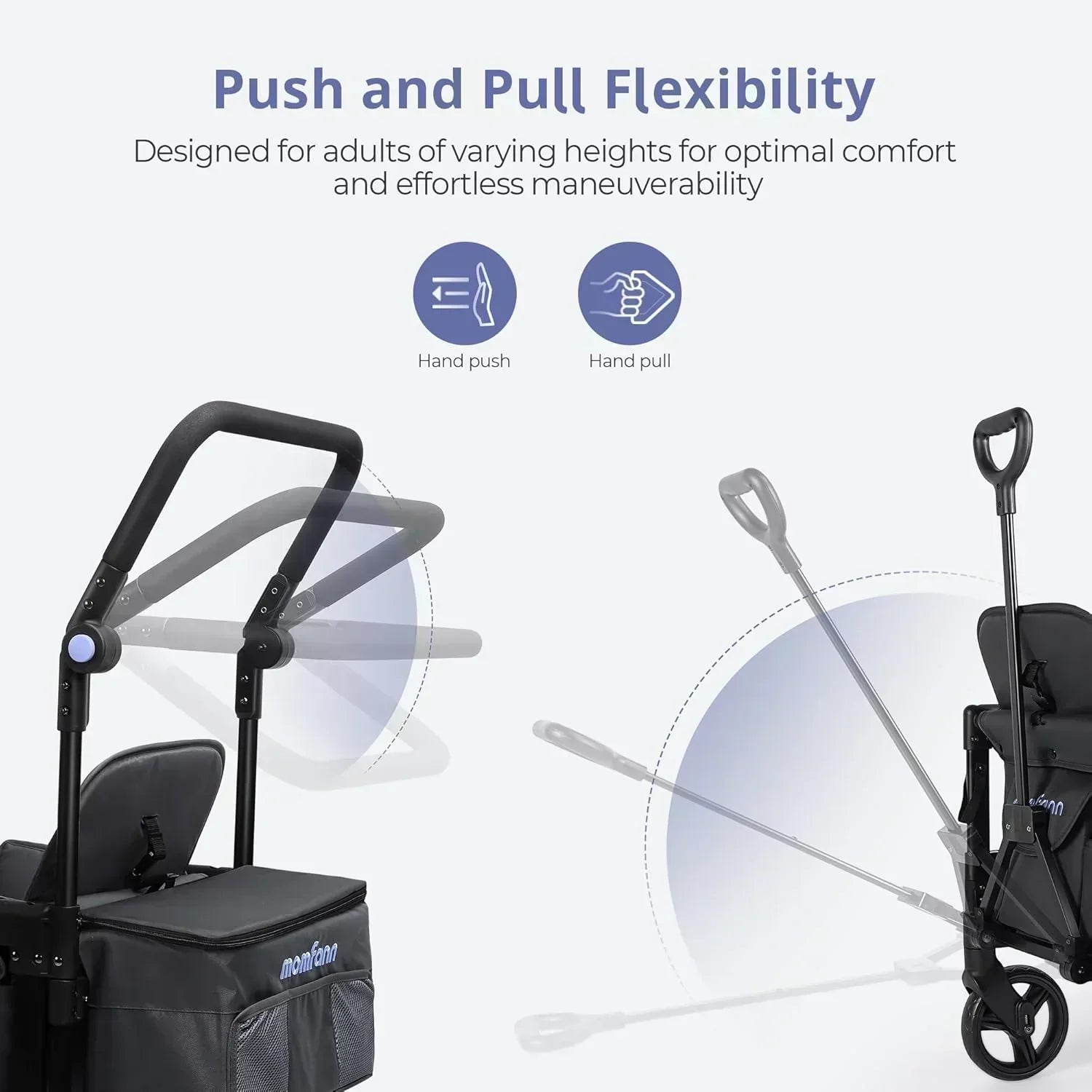 Stroller Wagon for Kids Wagon Stroller Toddlers 2 Seaters All-Terrain Baby Wagon Outdoor