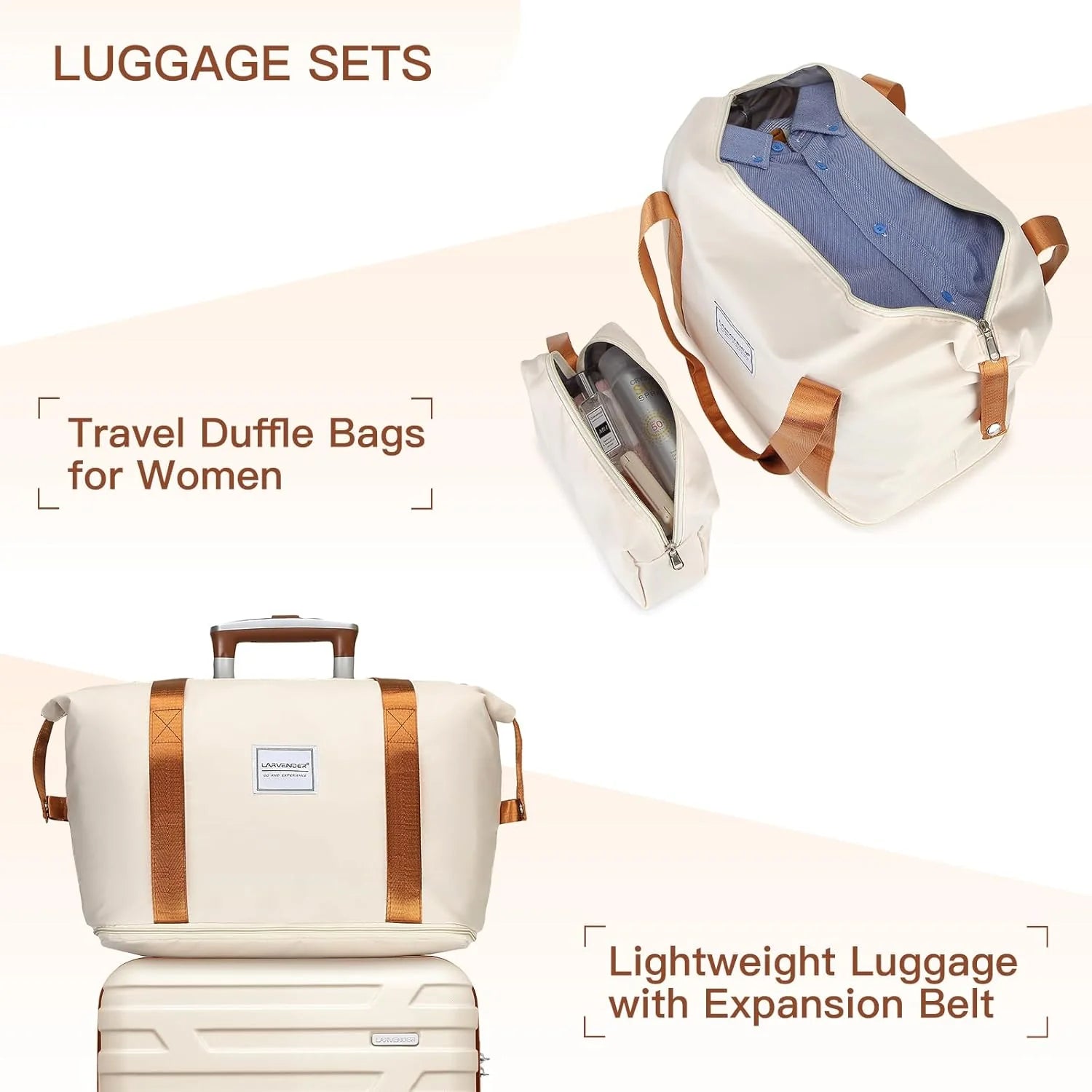Luggage 6-piece hardshell expandable suitcase lightweight travel carry-on luggage set