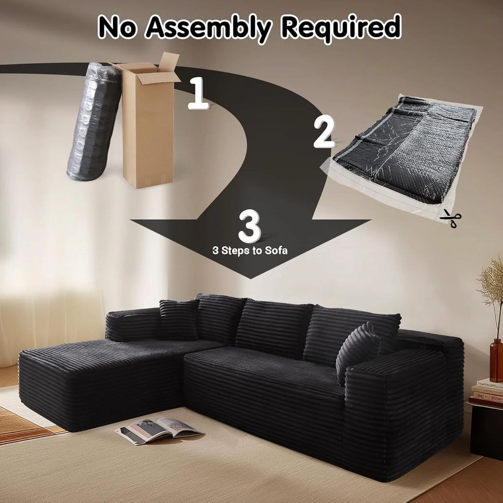 Ovios 104 Cloud Section Sofa L-shaped lounge chair, modern modular sofa