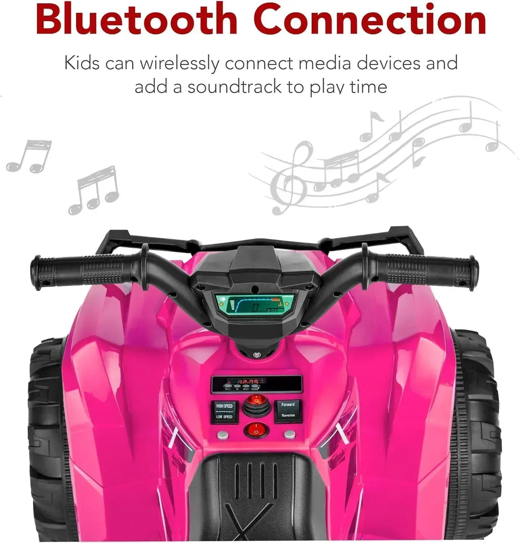 Best Choice Products 12V Kids Ride-On Electric ATV 4-Wheeler Quad Car Toy Bluetooth Audio