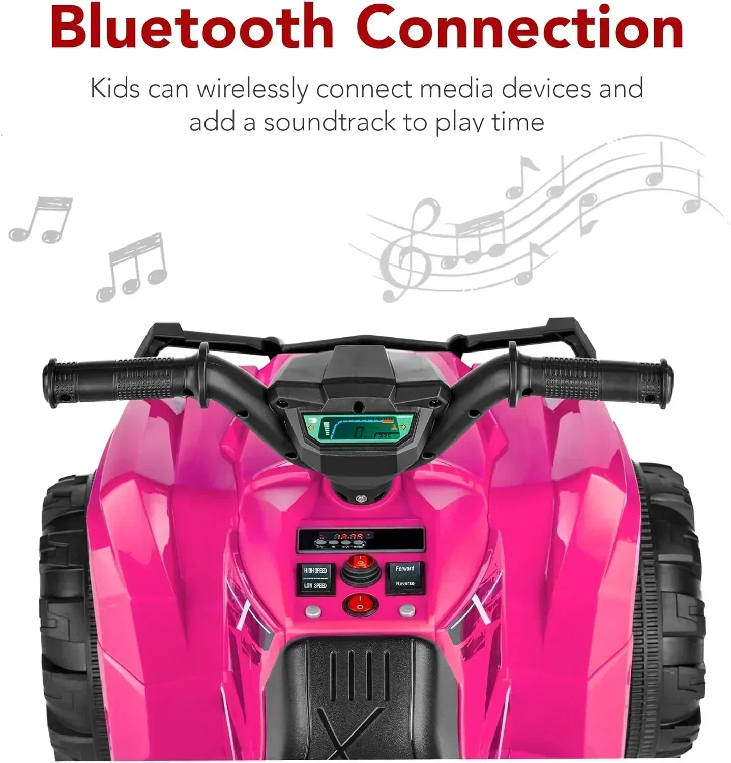 Best Choice Products 12V Kids Ride-On Electric ATV 4-Wheeler Quad Car Toy Bluetooth Audio