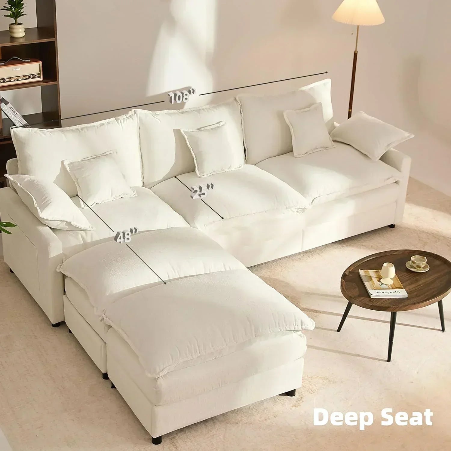 108 U-shaped sofa modular sofa Comfortable cloud sofa