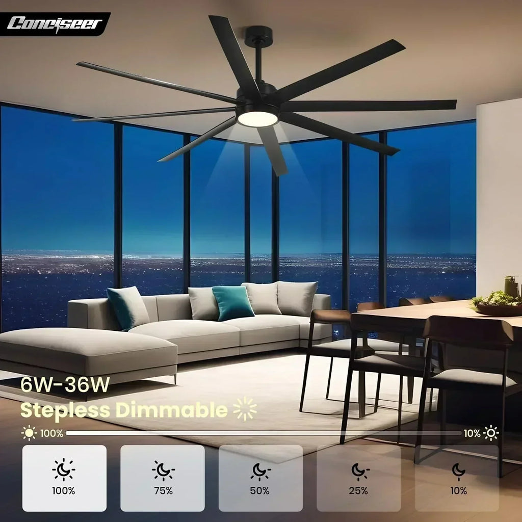 Modern ceiling fan 72 inch bedroom living room library cafe outdoor/industrial
