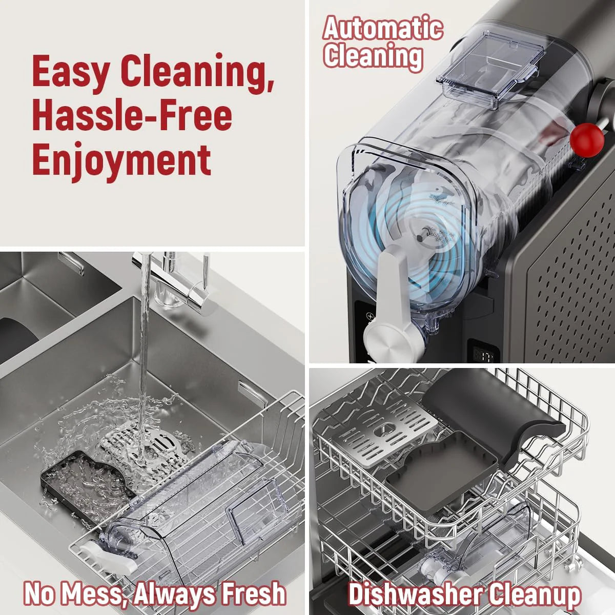 Slushie Machine: No Ice Needed All-in-One Slushy Maker for Home, Real-Time Temp Display, Auto-Clean, 6 Preset | Frozen Margaritas, Cocktails, Frapp��s, Ice Cream, Smoothies, Milkshakes,Summer Parties