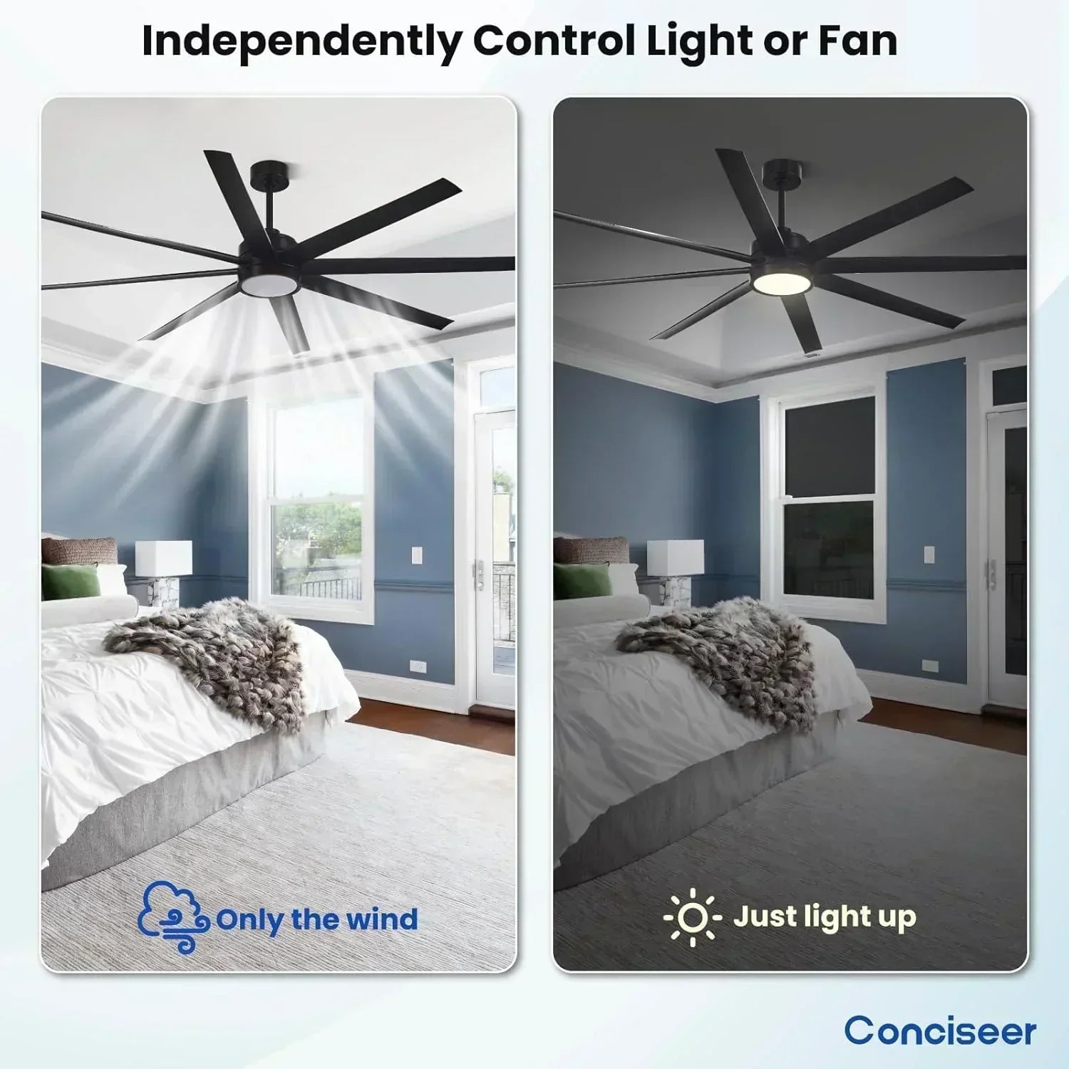 Modern ceiling fan 72 inch bedroom living room library cafe outdoor/industrial