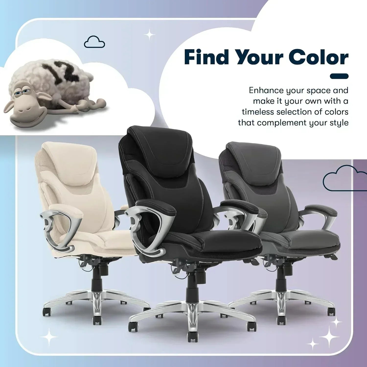 Executive office chair ergonomic computer desk and chair