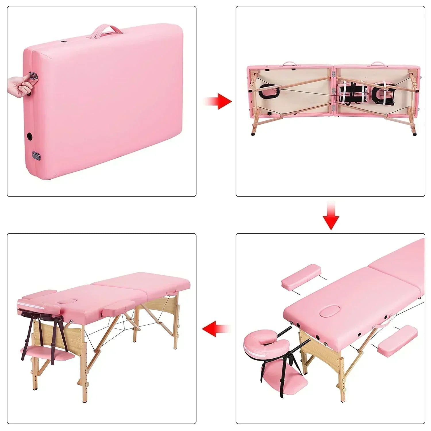 Yaheetech Massage Table Portable Lash Beds Spa Bed Massage Couch Foldable Spa Tables