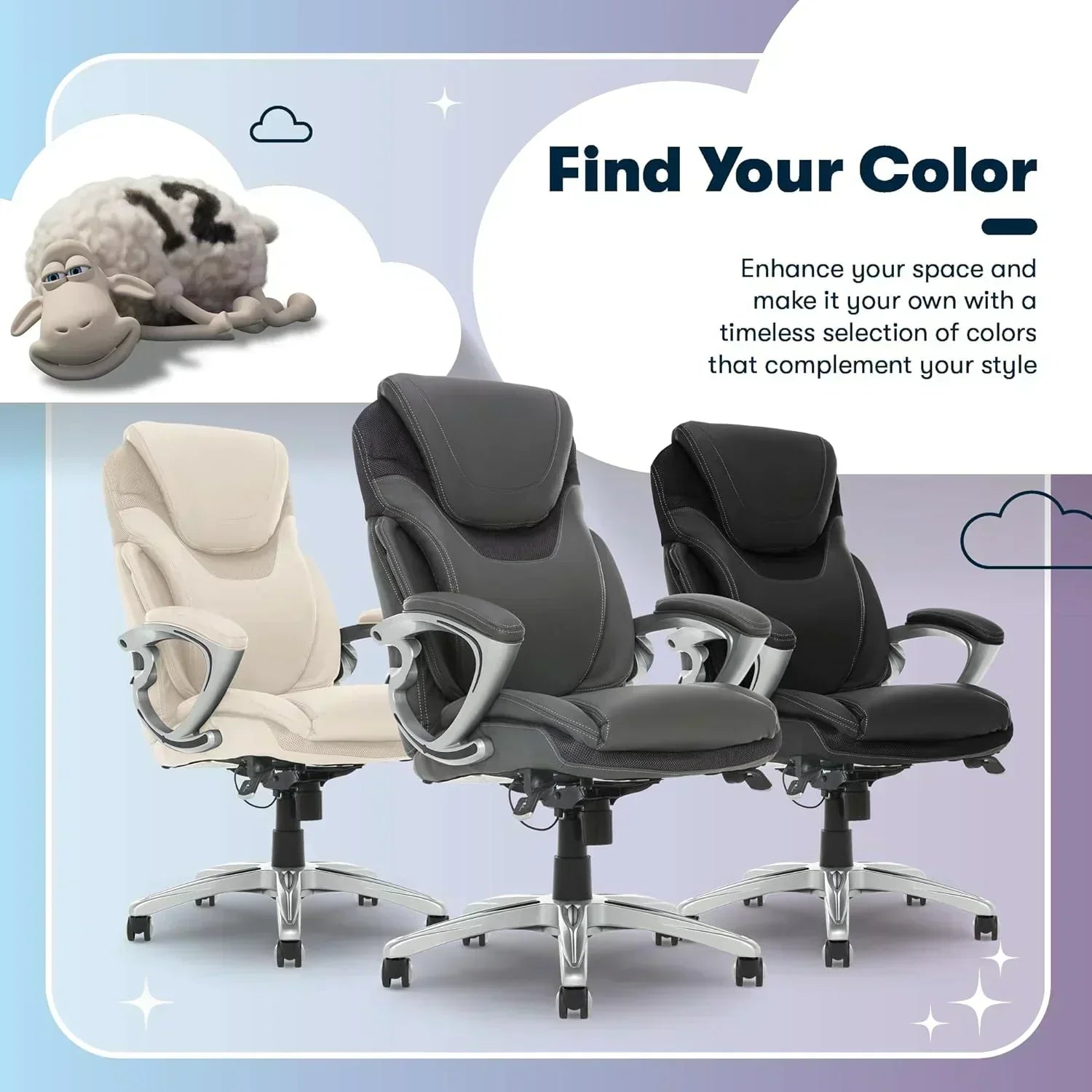 Executive office chair ergonomic computer desk and chair