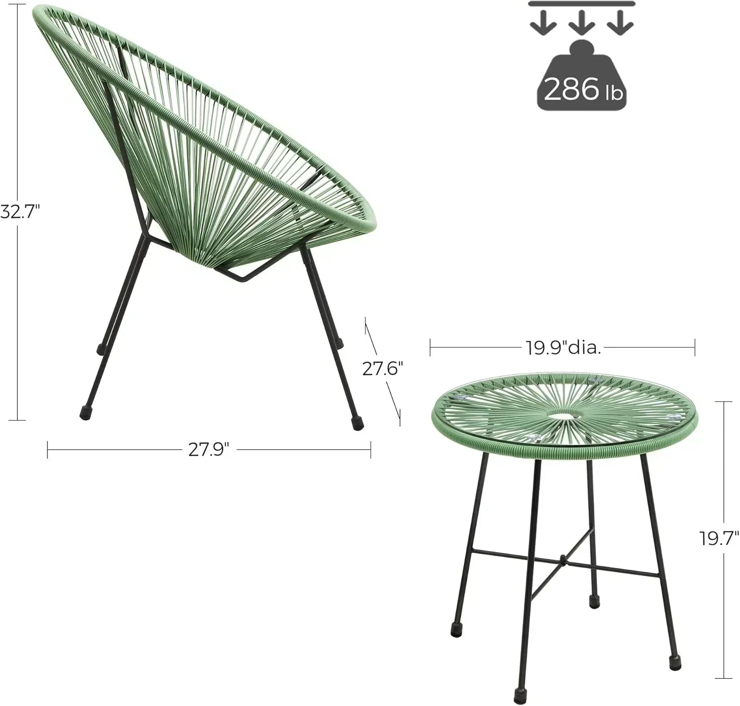 Outdoor Settee 2-Seat Garden Furniture with Backrest PE Rattan