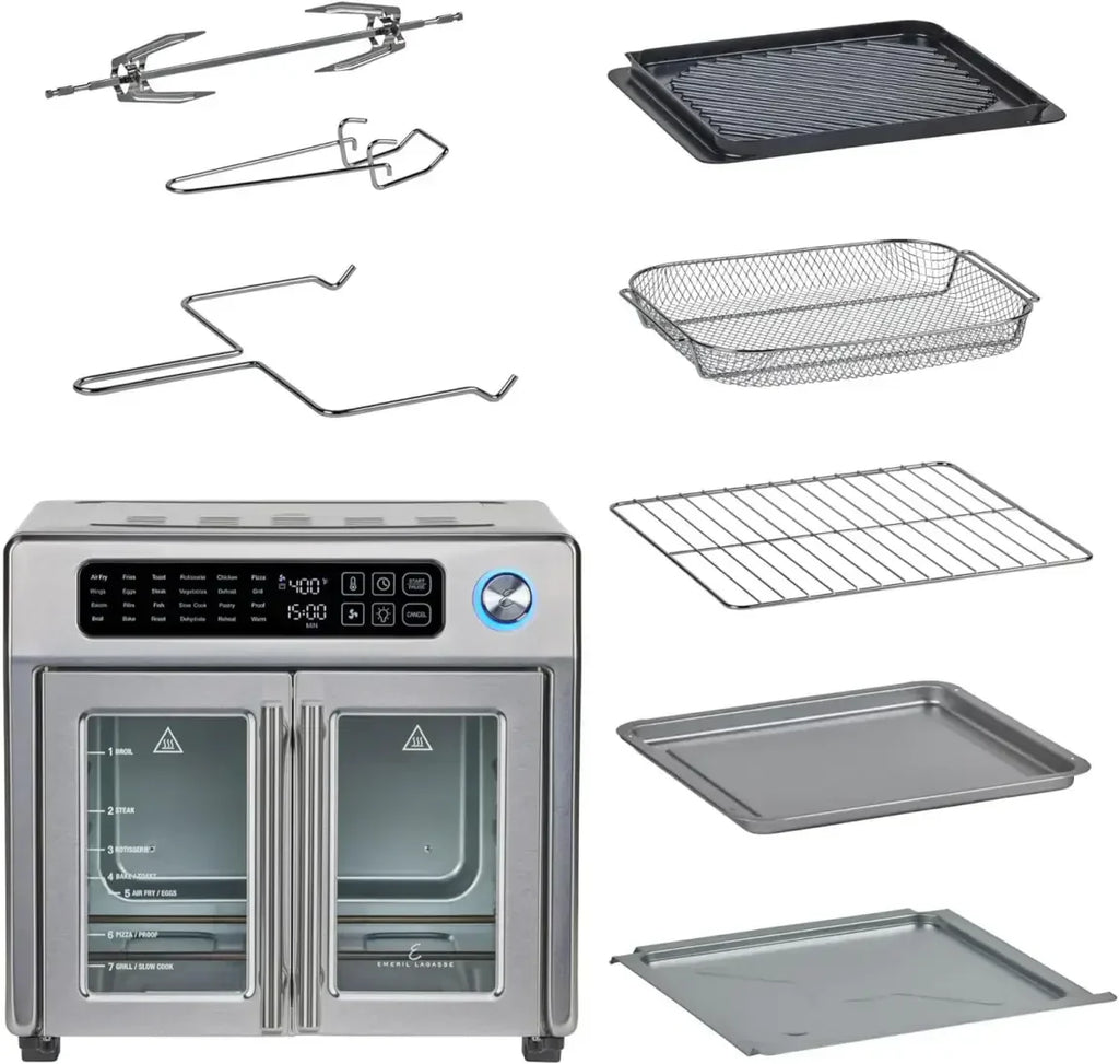 Emeril Lagasse 26 QT Extra Large Air Fryer Convection Toaster Oven with French Doors