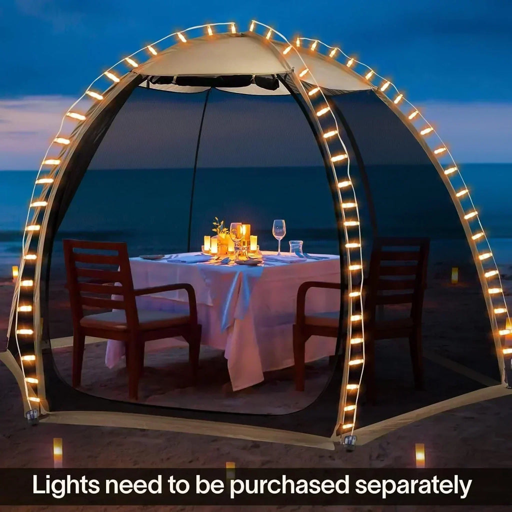 Screen gazebo sleeps 6-10-15 people Igloo-style canopy tent mosquito net on the sides Perfect