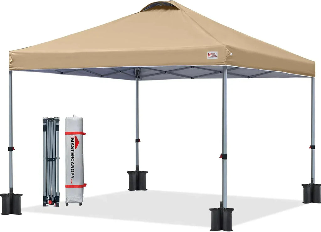 Durable Pop-up Canopy Tent with Roller Bag (10x10 Black)