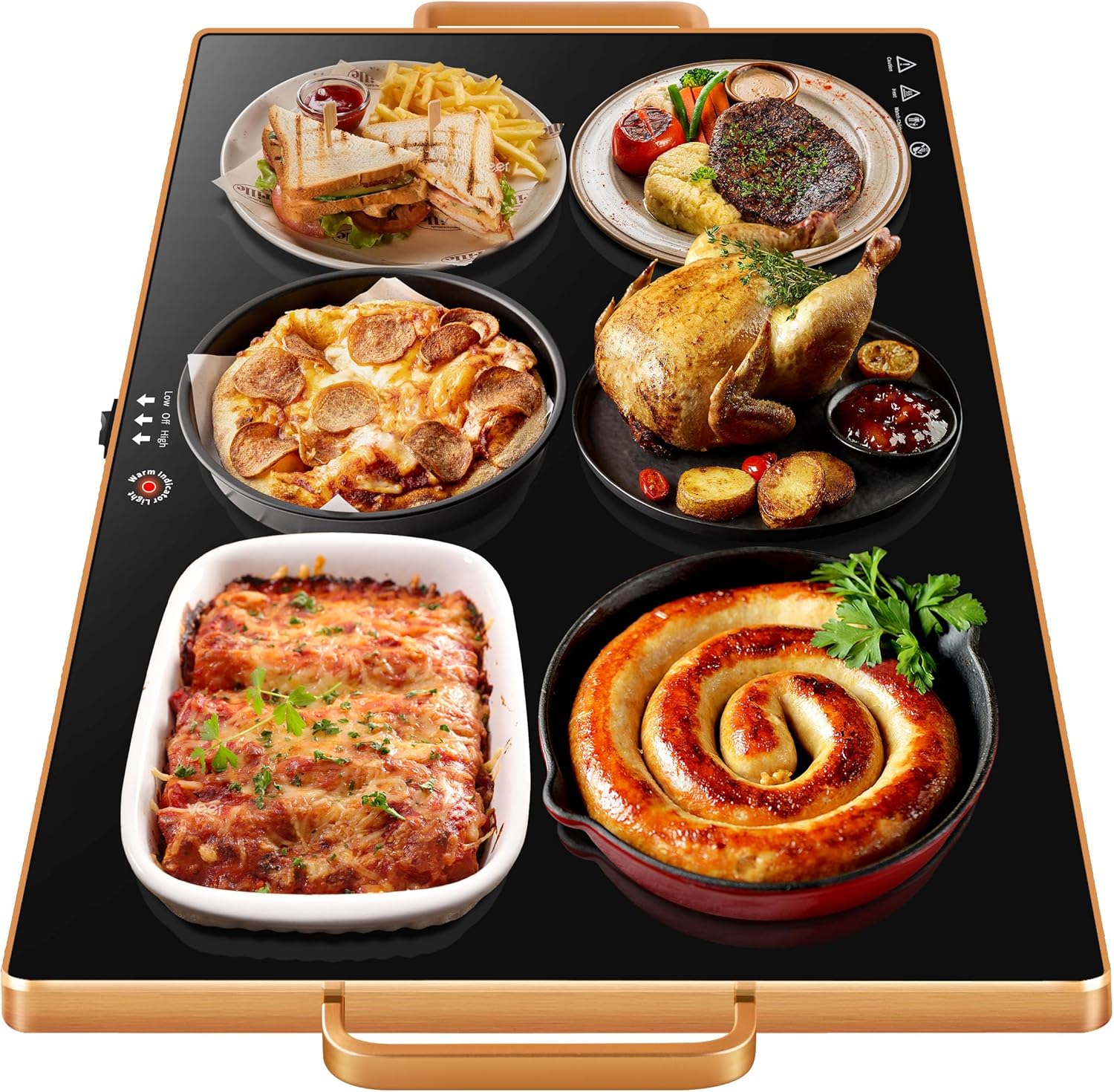 Warming Tray for Buffets Party House Warming Mat for Food with Thermostat and Surface Heating