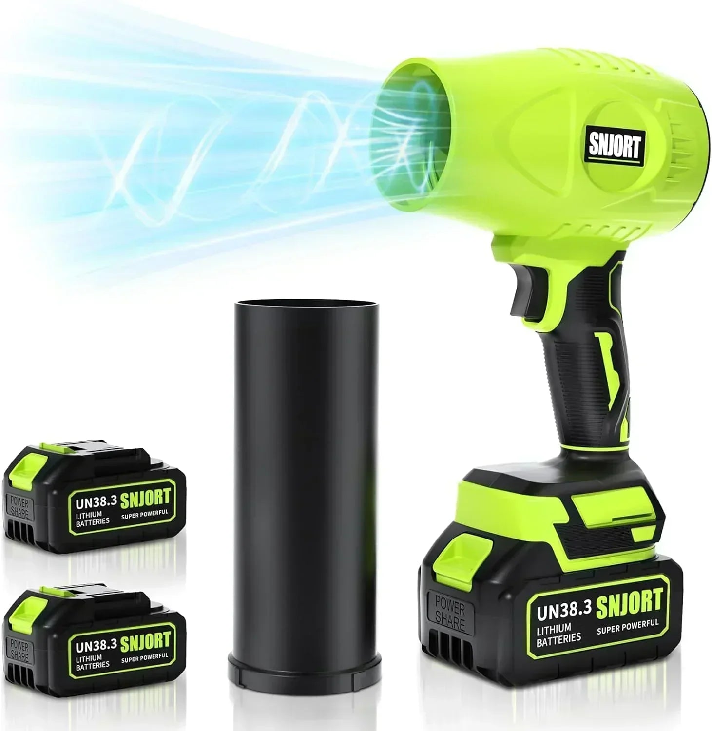 Leaf Blower Cordless with Battery and Charger Extended Nozzle Lightweight Handheld Design