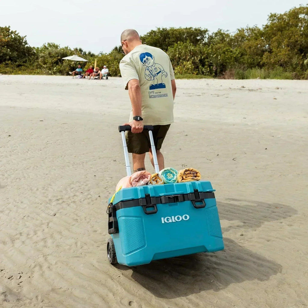 Igloo 52Qt Wheeled Cooler Insulated Hard Shell Ice Chest
