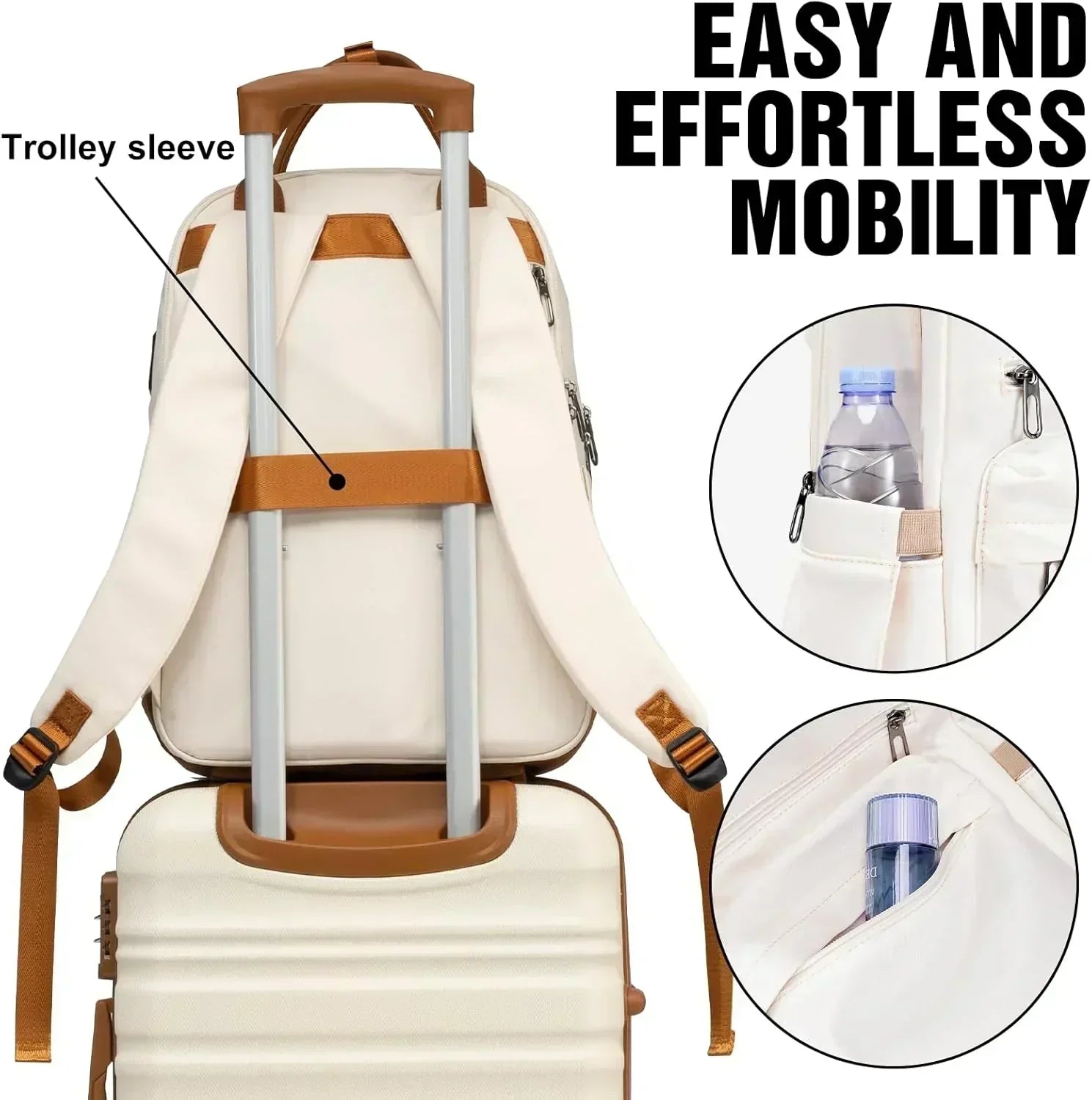 LONG VACATION 6 Piece Luggage Set Carry on Suitcase with ABS+PC hardshell Spinner Wheels