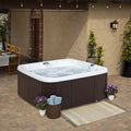 Lifesmart Spas 230 Volt 7 Person 65 Jet Square Hot Tub with Ozonator in Espresso