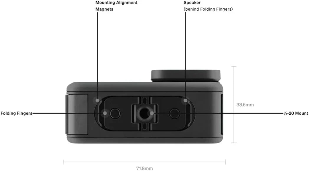 Black Waterproof Action Camera with 5.3K60 Video 27MP Photo Compatability HB-Series Lenses