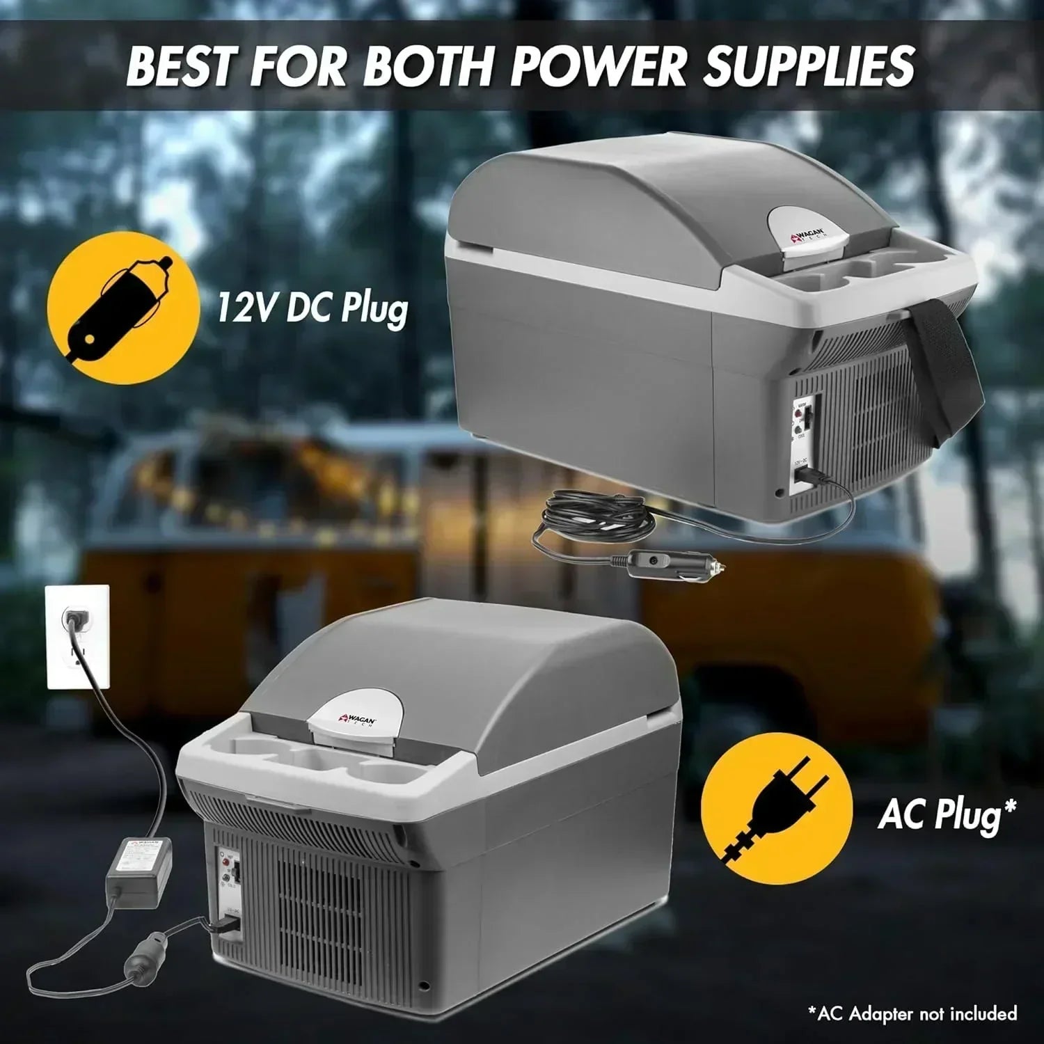 Personal Thermoelectric Cooler/Warmer 14 Liter Capacity Portable Electric Car Cooler