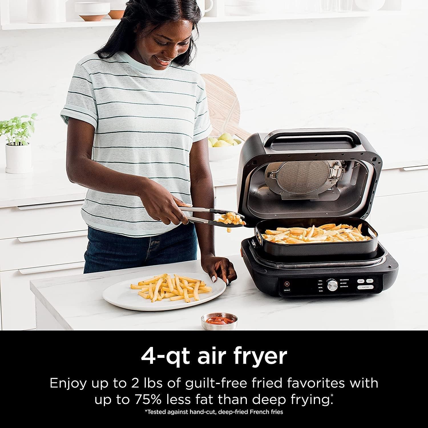 Ninja Foodi Smart XL 6-in-1 Indoor Grill with Air Fry Bake Roast Broil and Dehydrate