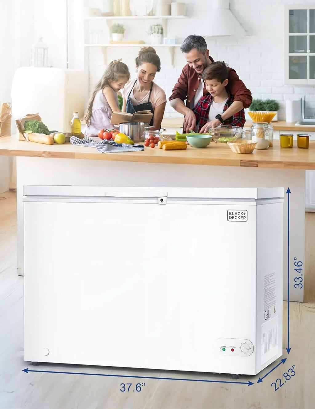 BLACK+DECKER 2.0 Cu. Ft. Compact Chest Freezer, Deep Freezer Holds Up To 70 Lbs. of Frozen Food
