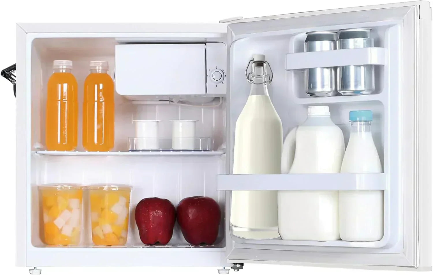 Frigidaire EFR176 Retro Compact Fridge with Chiller Mini Refrigerator Built-in Bottle Opener
