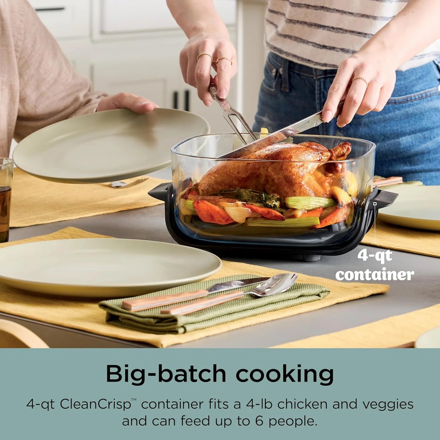 Ninja Crispi 4-in-1 Portable Glass Air Fryer Cooking System