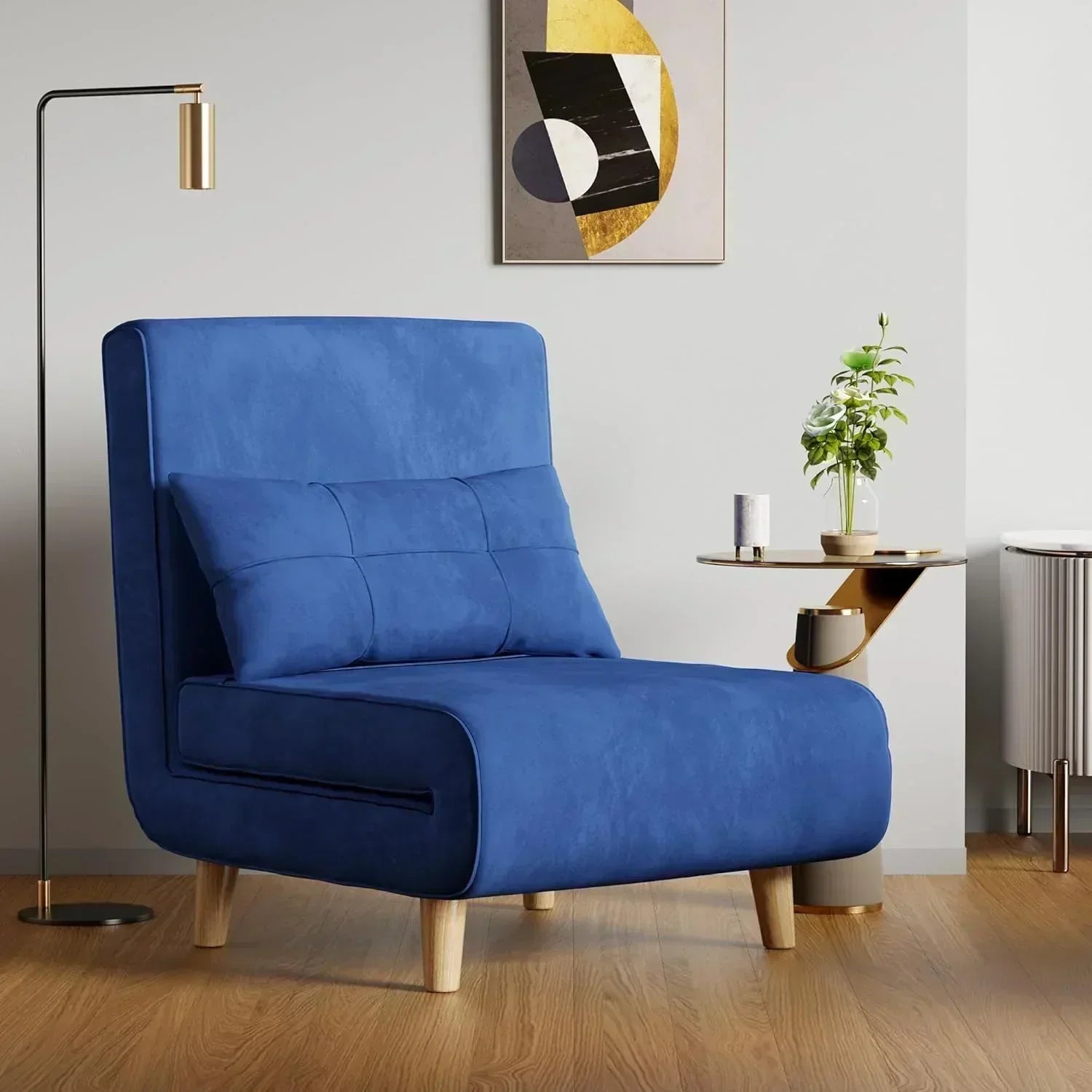 3-in-1 sleeper chair bed convertible chair bed futon sofa with adjustable backrest