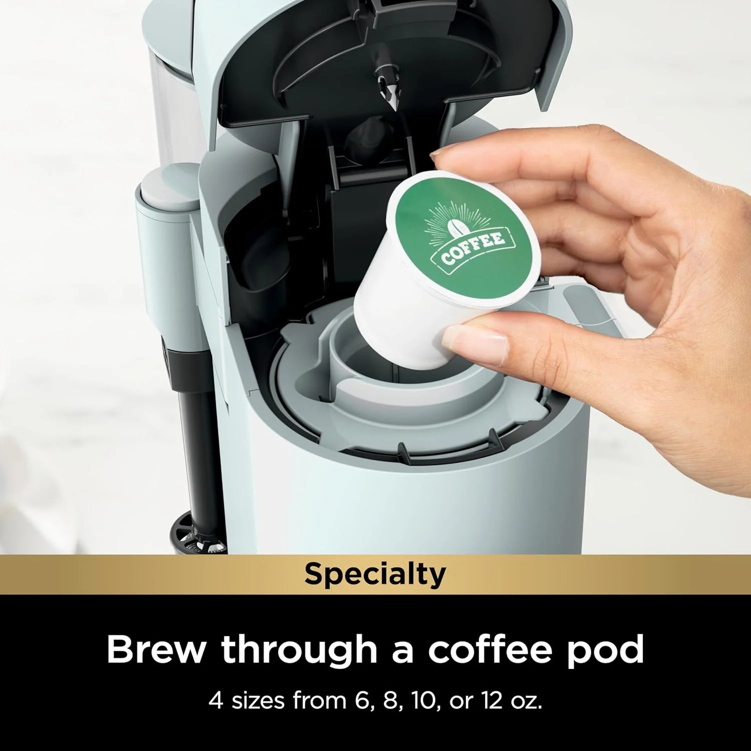 Ninja | Coffee Maker | Single Serve |Brew with Coffee Pods & Grounds| Compatible with K-Cup Coffee Pods | 4 Brew Styles, up to 24oz Cup Sizes & 56oz Removable Reservoir | Black | PB051