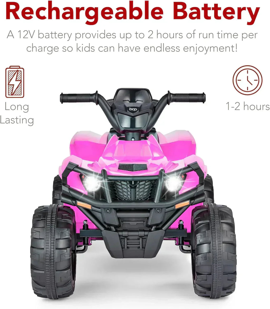 Best Choice Products 12V Kids Ride-On Electric ATV 4-Wheeler Quad Car Toy Bluetooth Audio