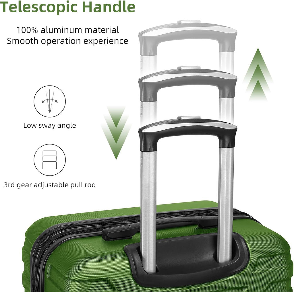 Luggage 6-piece hardshell expandable suitcase lightweight travel carry-on luggage set