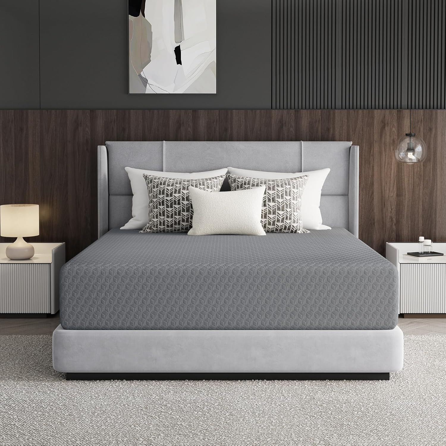 Novilla Queen Mattress 12 Inch, Queen Memory Foam Mattress for Cool Night Sleep & Pressure Relief, Thermally Balanced Foam Mattresses for Heat Dissipation, CertiPUR-US Certified Mattresses in a Box