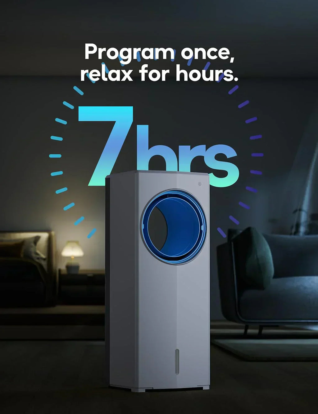 Windowless Portable Air Conditioner 26.3 Small Evaporative Air Cooler for Room No Window