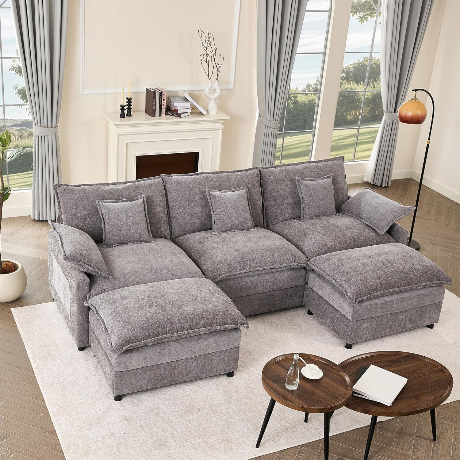 108 U-shaped sofa modular sofa Comfortable cloud sofa