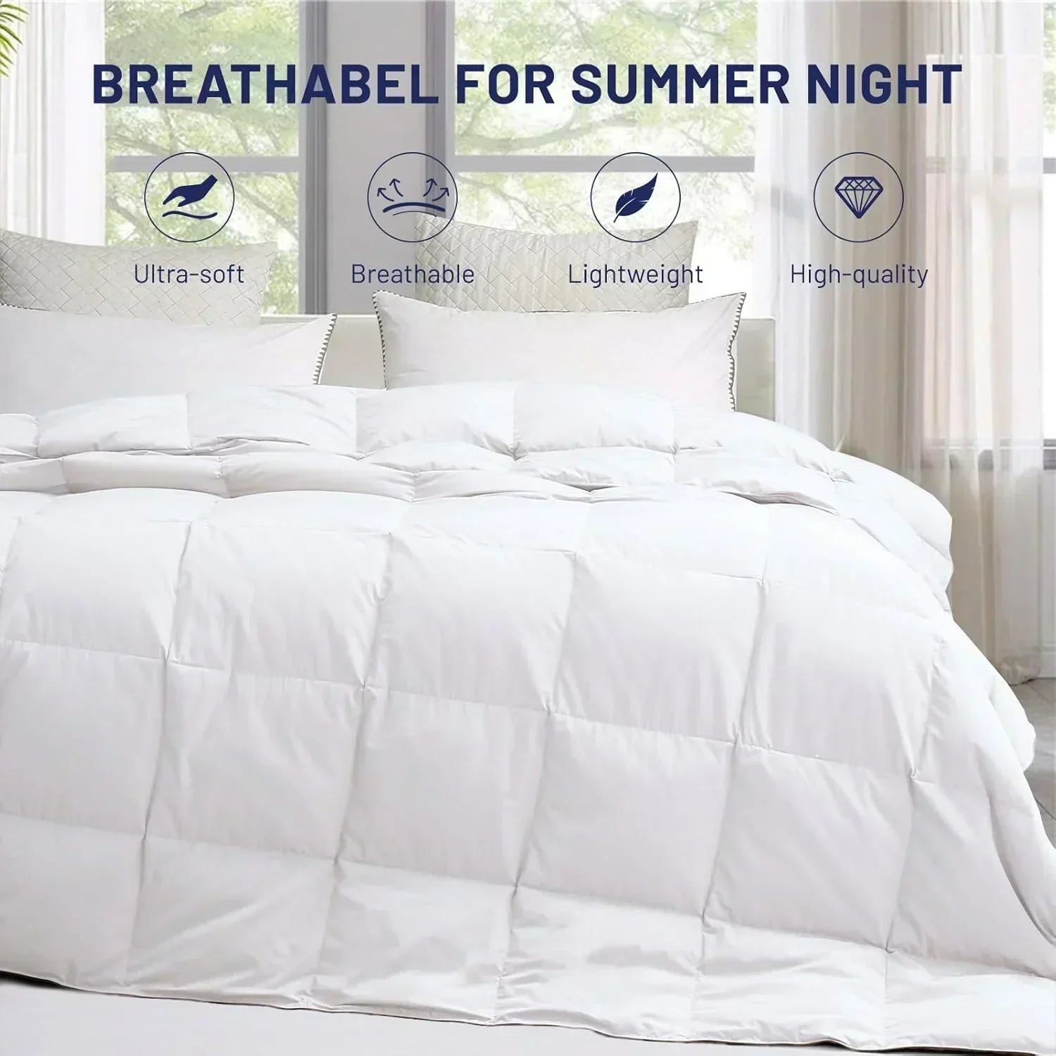 Premium Down Comforter 3D Baffle Box Design