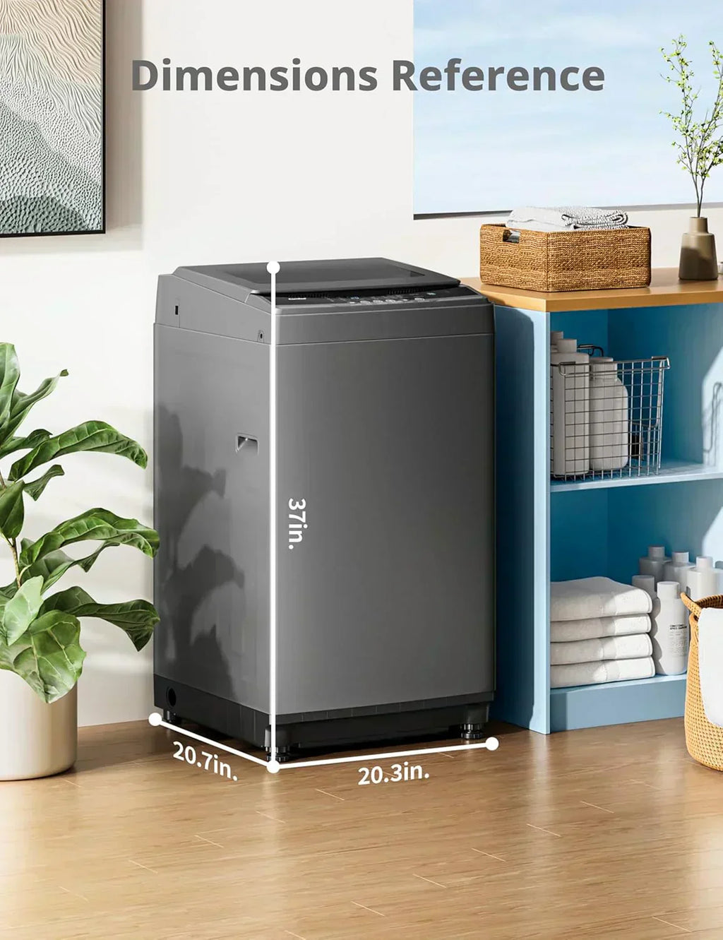 Comfee Portable Washing Machine 0.9 Cubic Foot with LED Display and Built-in Drum