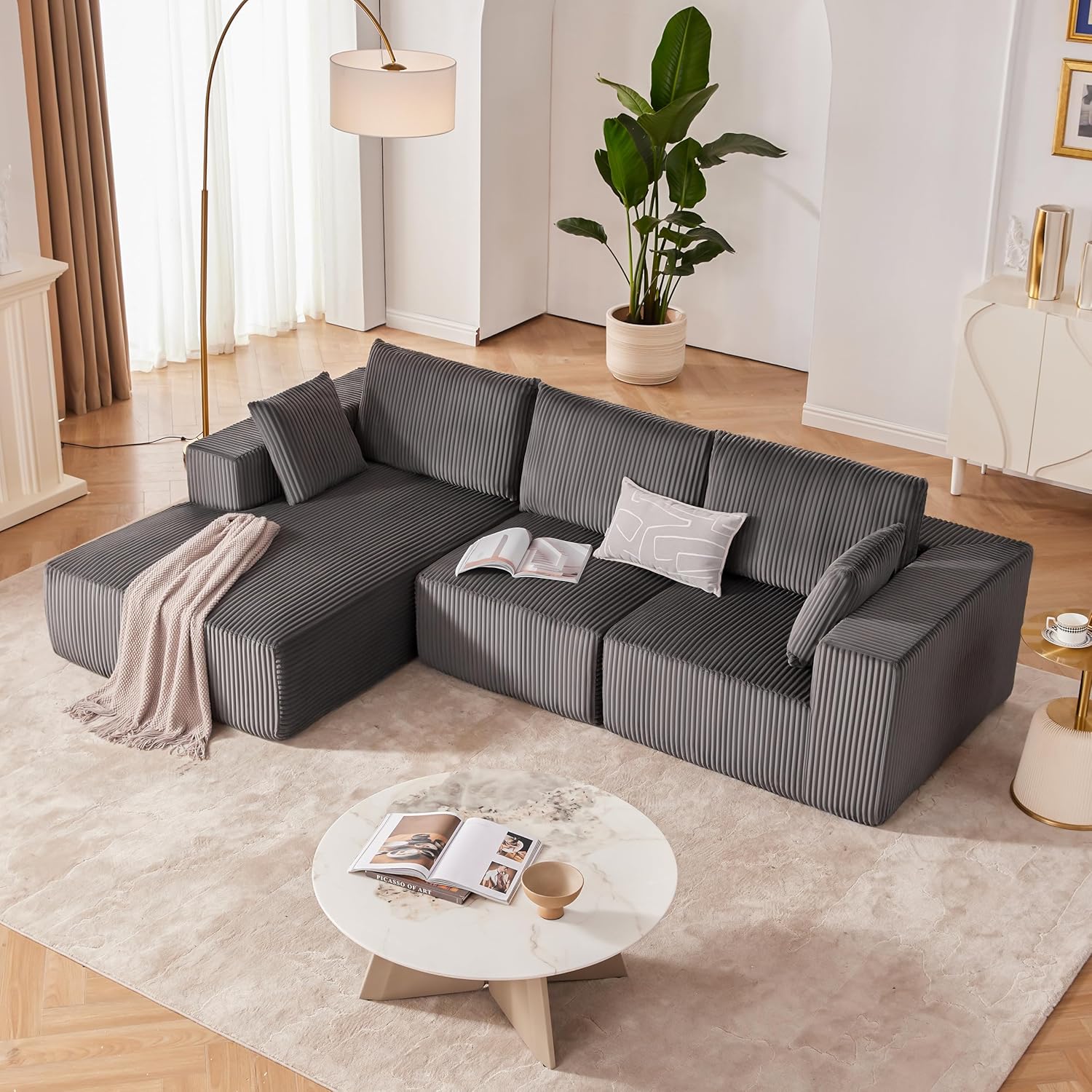 108 inch sectional sofa cloud sectional sofa with deep seat modern sectional L shaped sofa