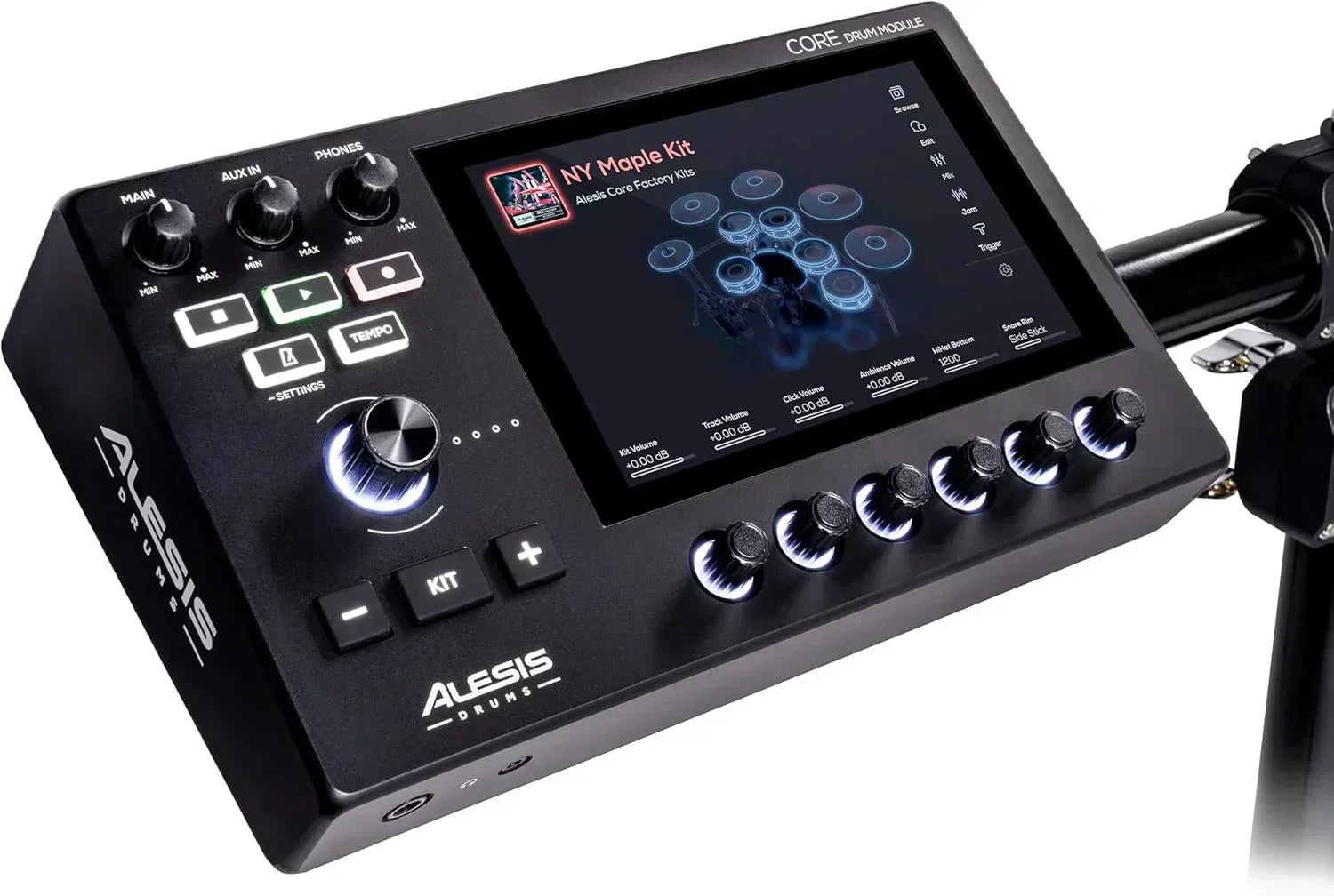 Alison Strata Prime Electronic Drum Set with Touch Screen Dual Area Grid Head