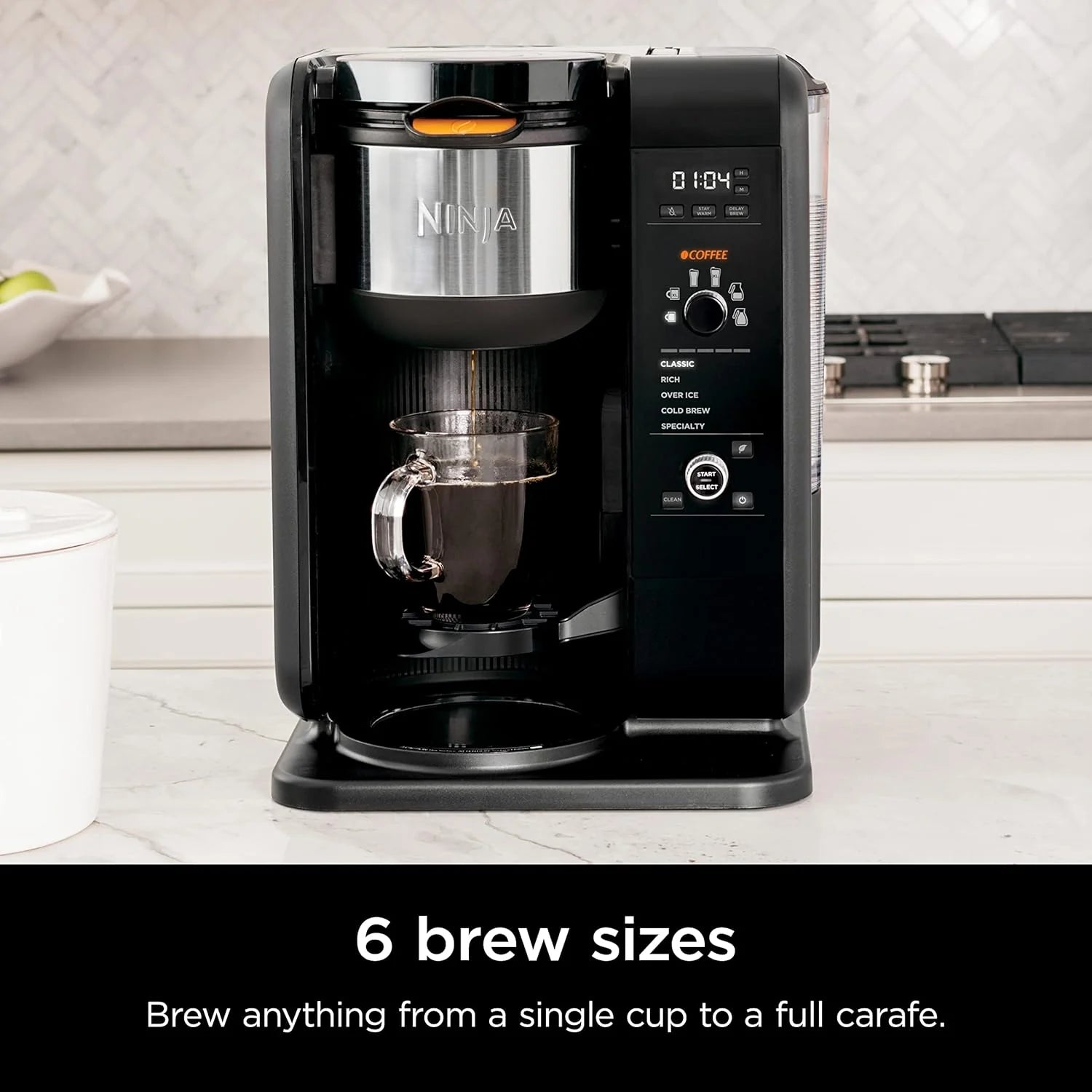 Ninja Hot and Cold Brewing System, Tea and Coffee Maker with Auto-iQ, 50 oz Thermos, and Frother