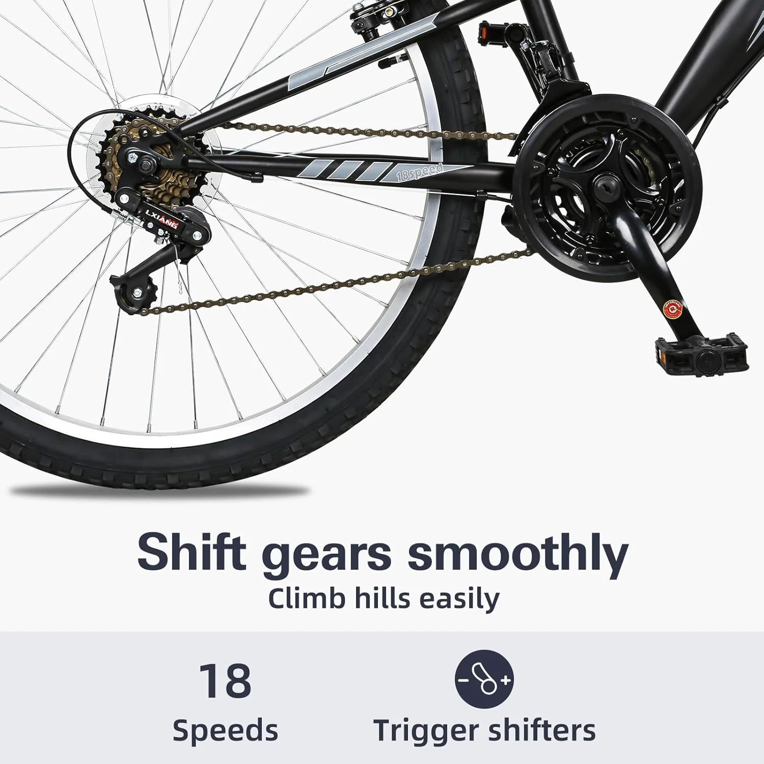 WEIZE Mountain Bike, 26 27.5 inch Outdoor Hybrid Bikes,18-Speed/High-Carbon Steel/Dual Full Suspension, Adjustable Ergonomic Seat for Men Women Adult, MTB Bicycle with Suspension Fork,Sleek Colors